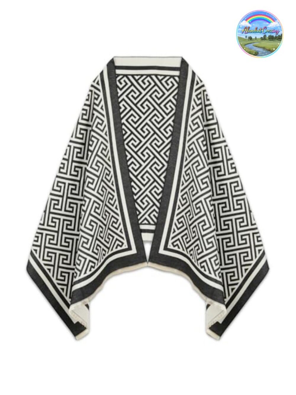 Pashmina Texture Silky Shawl Wrap Poncho Cape Reversible Scarf Women Evening